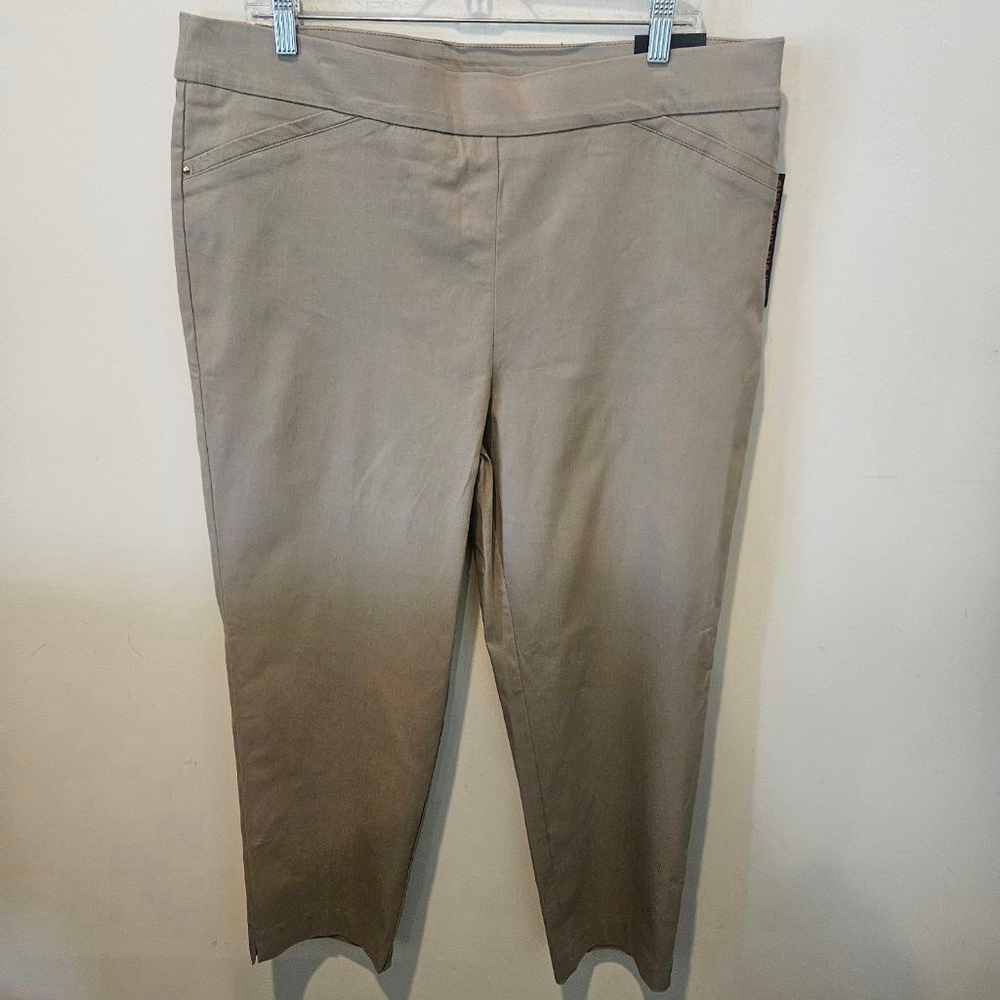 Women's BRIGGS NWT Cobblestone Slimming Pull-on Trousers Plus Size 18